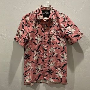 Levi’s Hawaiian Shirt Denim Pink Sta-Prest M